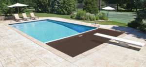 Brown automatic pool cover