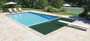 Green automatic pool cover