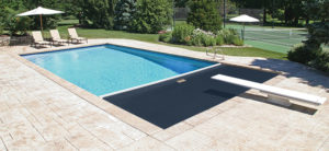 Navy automatic pool cover