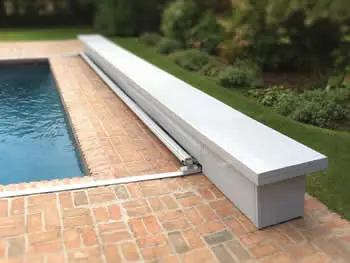 automatic pool cover deck mount with top track option