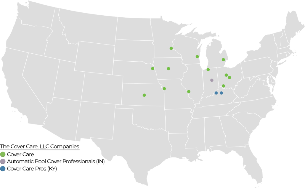 midwest cover care markets map with legend