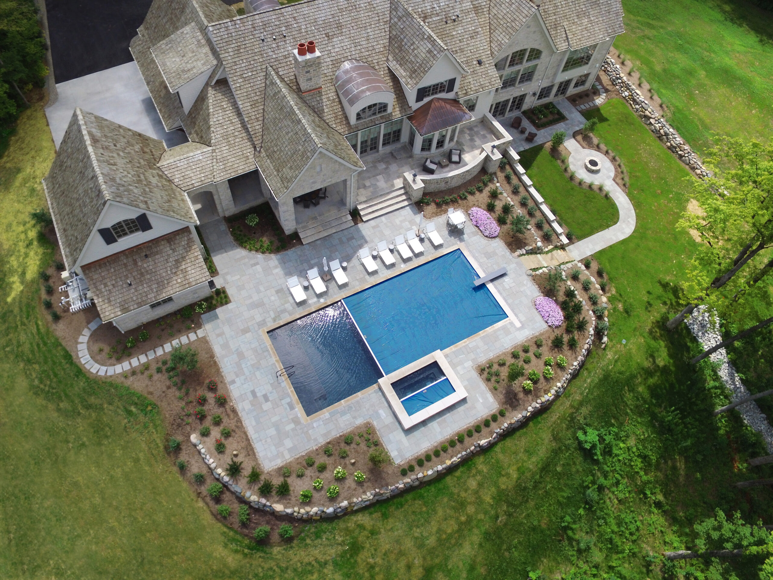 Light blue pool cover