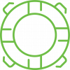 graphic icon of a raft